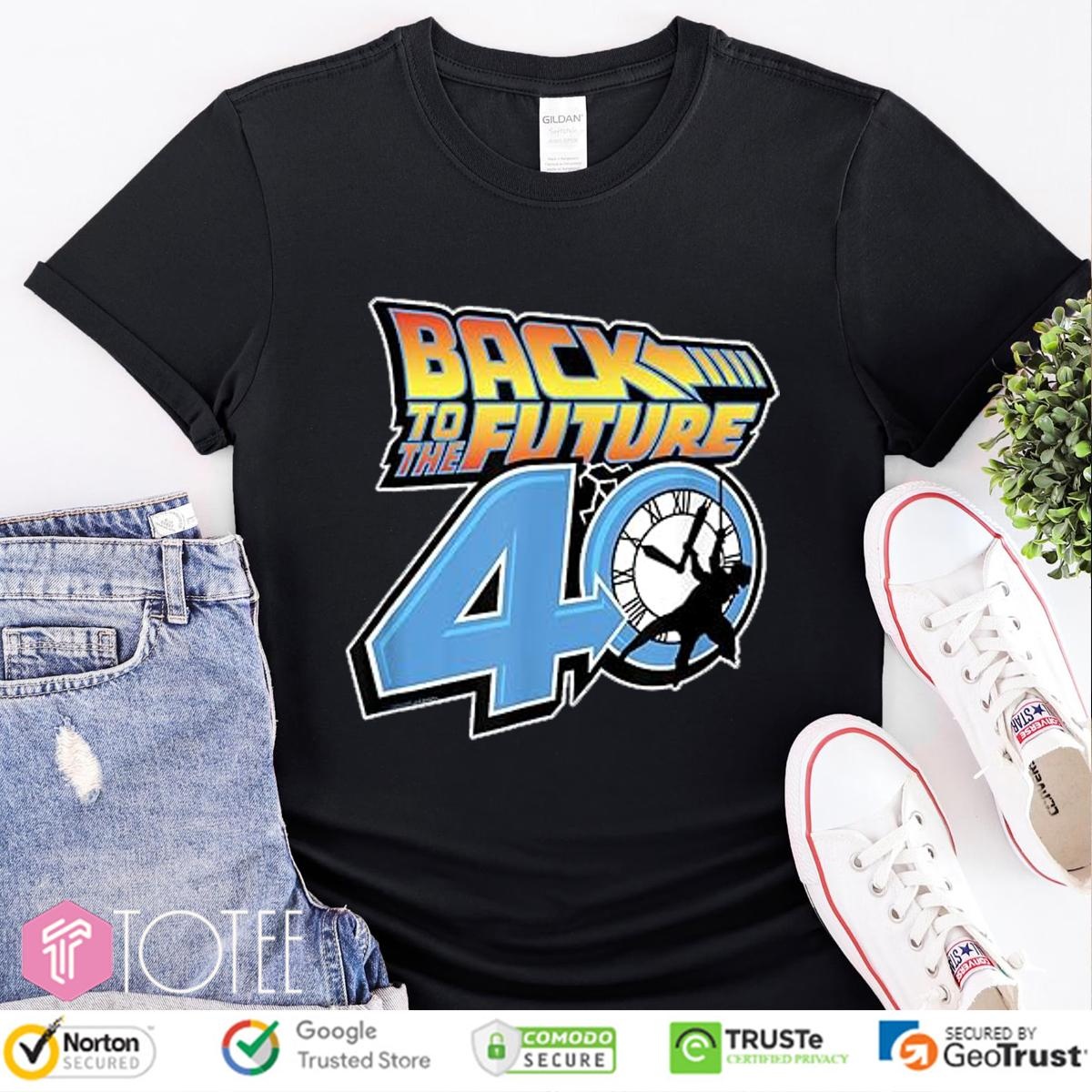 Back To The Future 40 Years Logo T-shirt