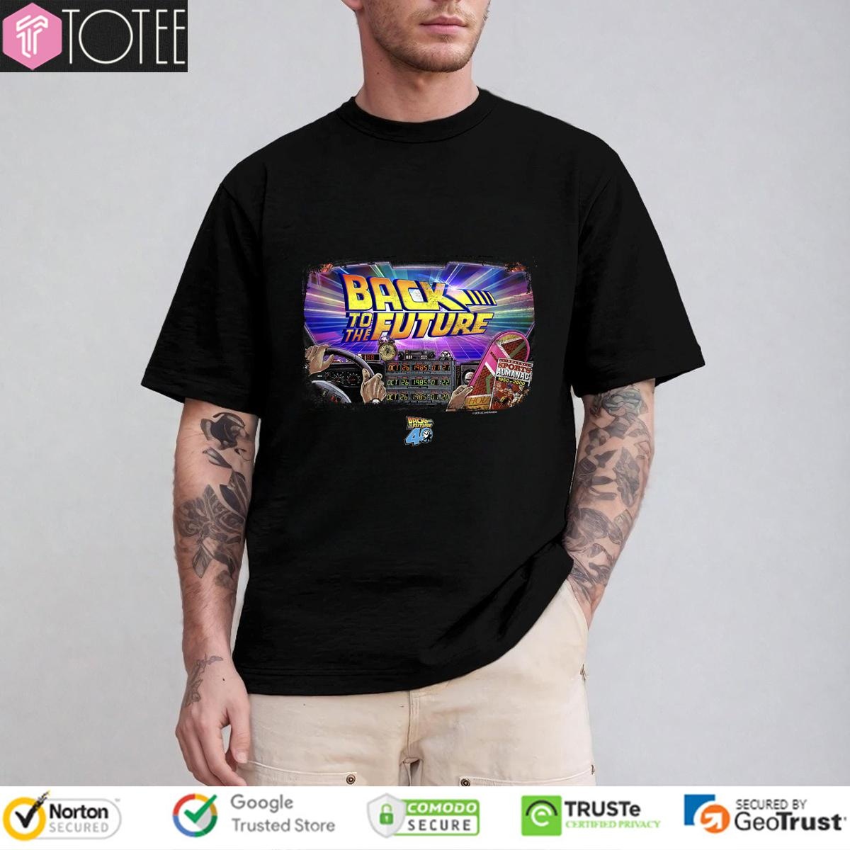 Back To The Future 40Th Anniversary Time Machine Pov T-shirt