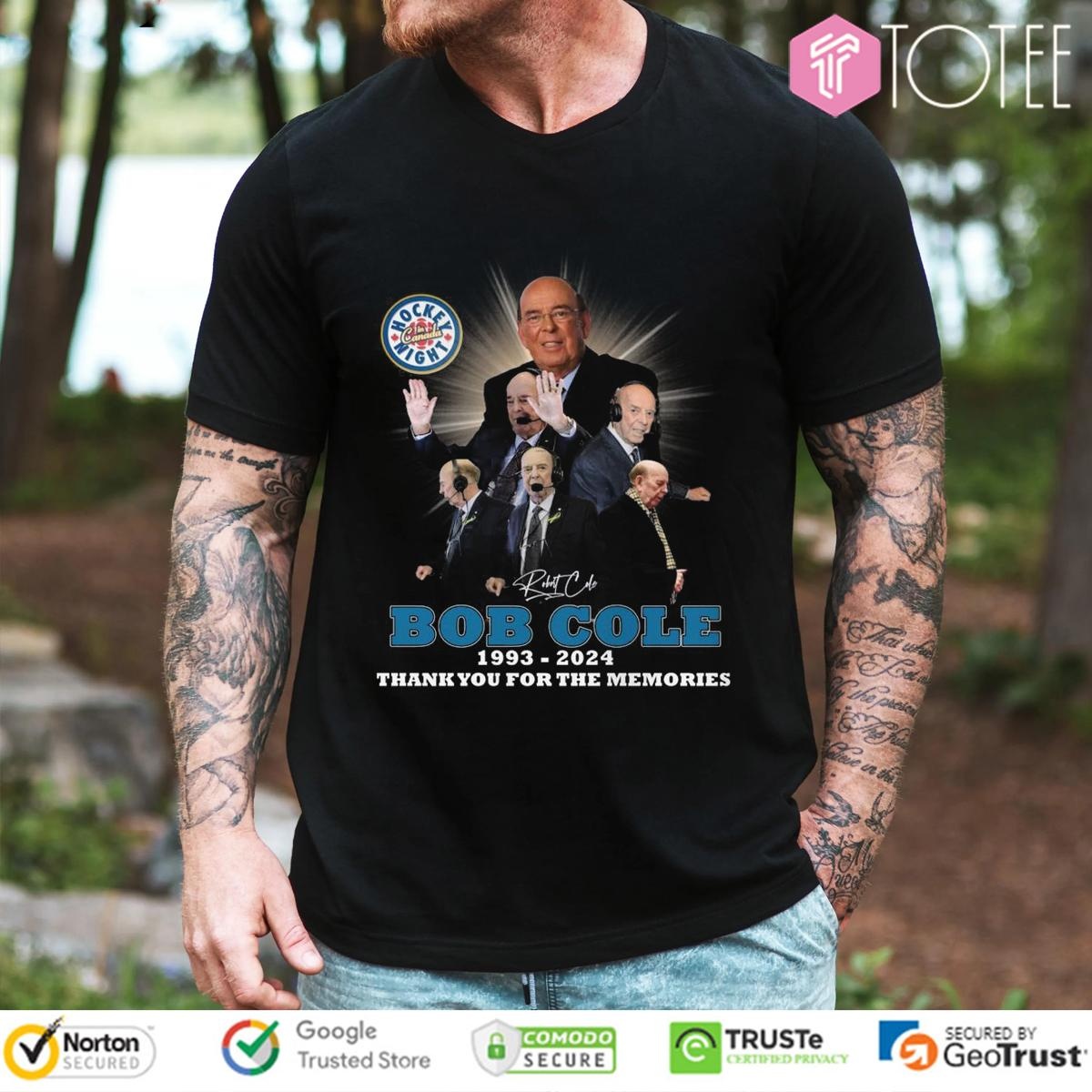 Hockey Night In Canada Bob Cole 1993-2024 Signature T-shirt