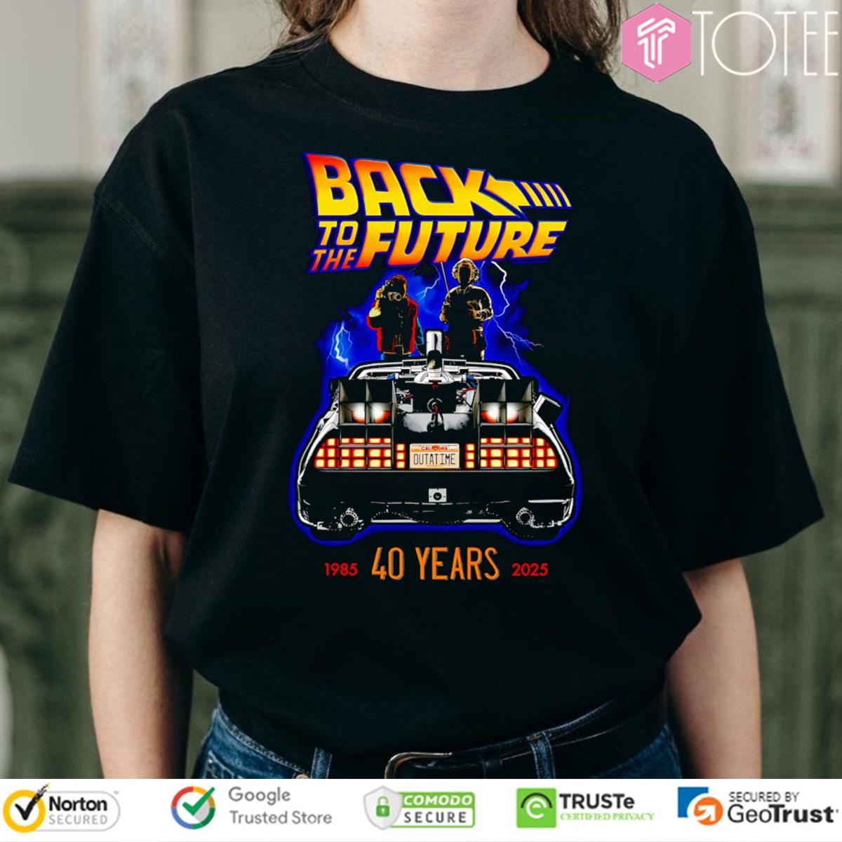 40 Years 1985-2025 Back To The Future Graphic T-shirt