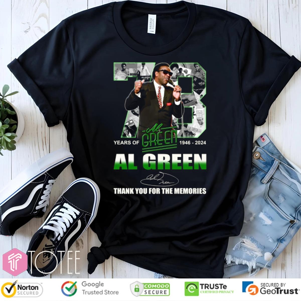 73 Years Of 1946-2024 Al Green Signature T-shirt