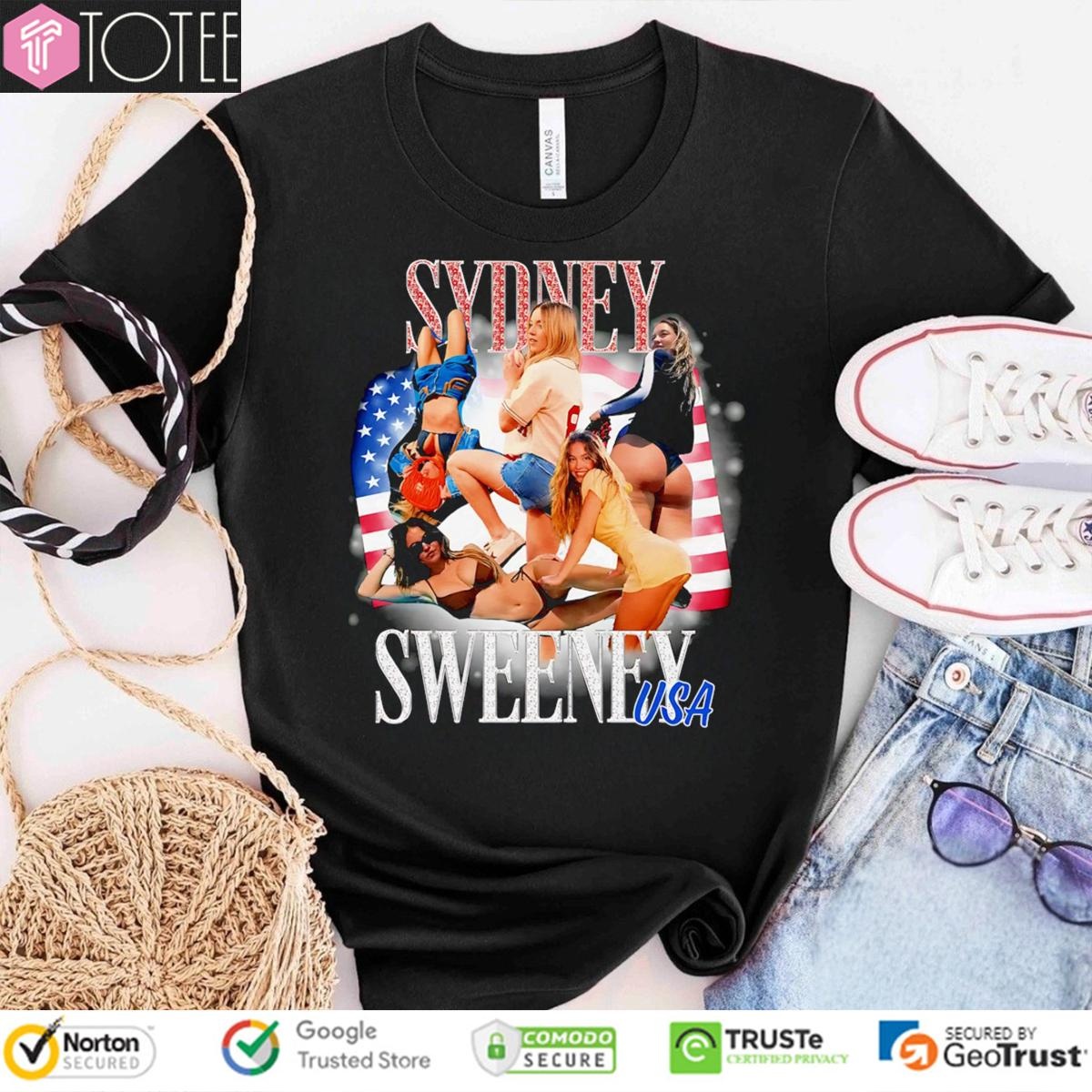 Sydney Sweeney Usa 4Th Of July American Flag T-shirt