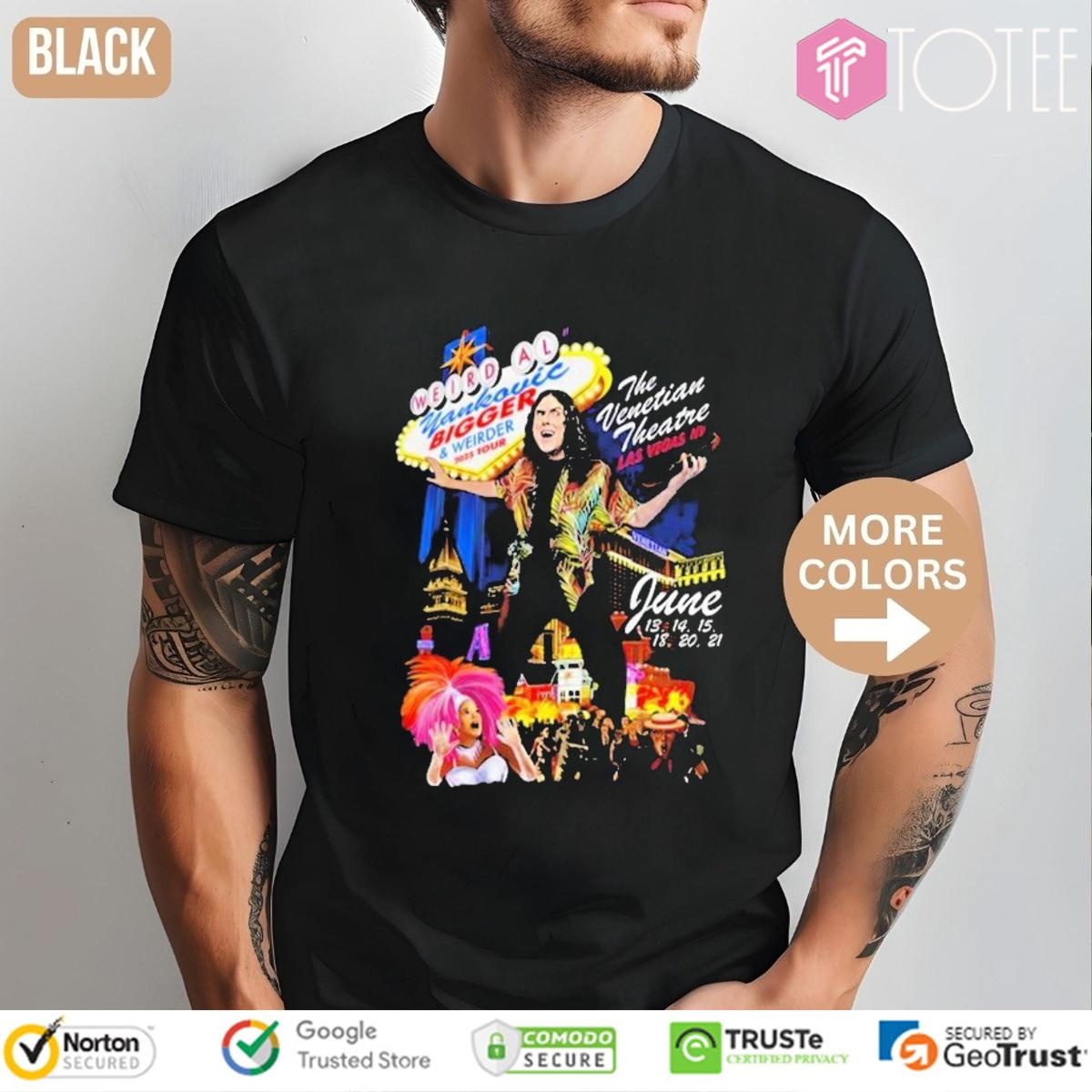 Weird Al Yankovic Bigger & Weirder 2025 Tour The Venetian Theatre Las Vegas T-shirt