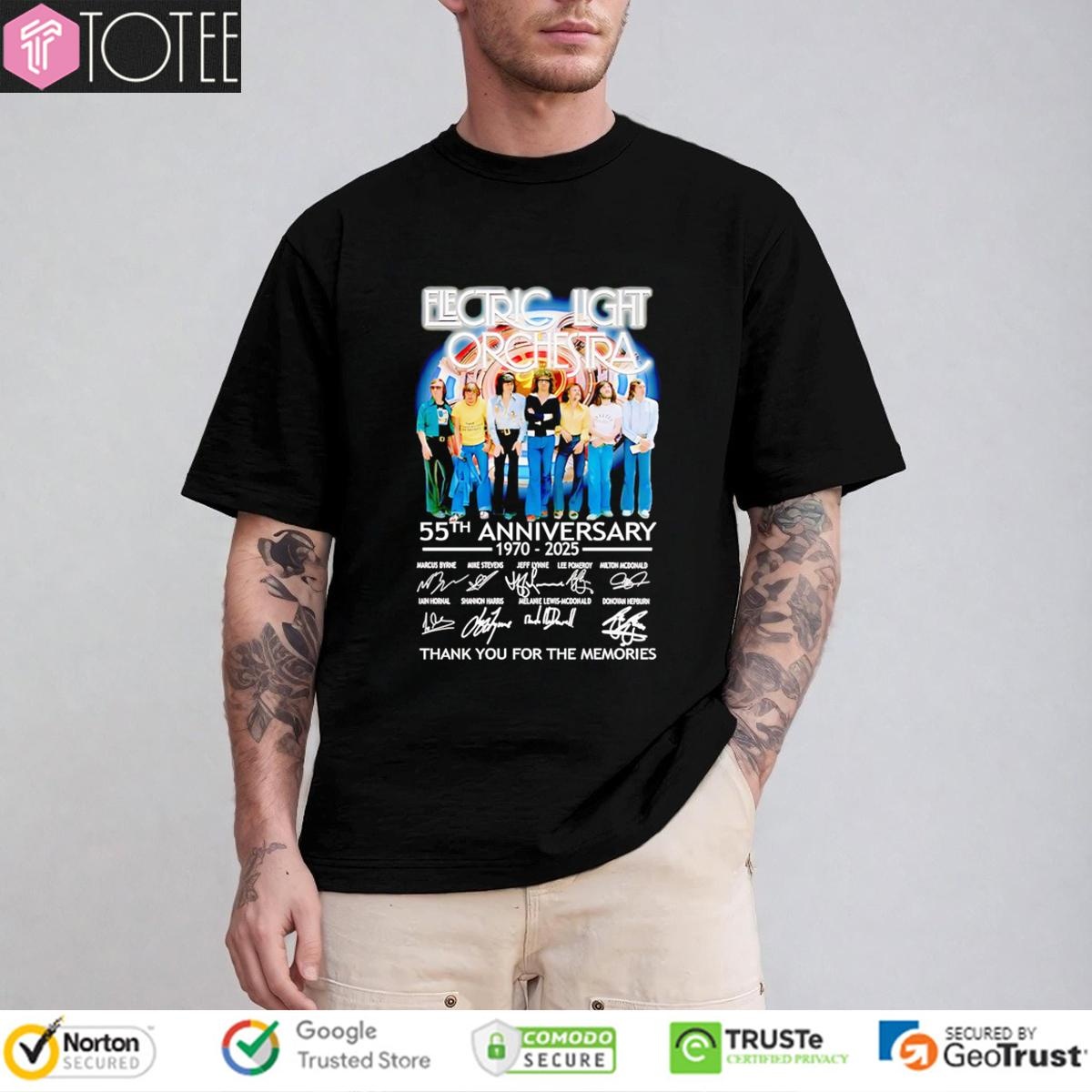 55Th Anniversary 1970-2025 Electric Light Orchestra Signatures T-shirt
