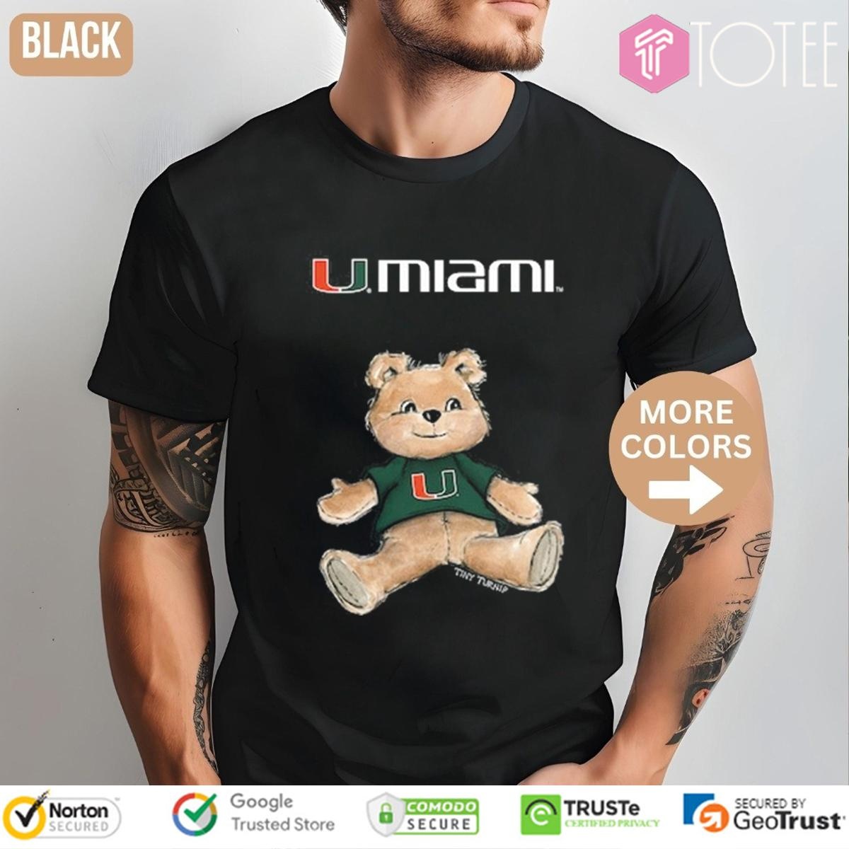 Tiny Turnip Teddy Bear X Miami Hurricanes T-shirt