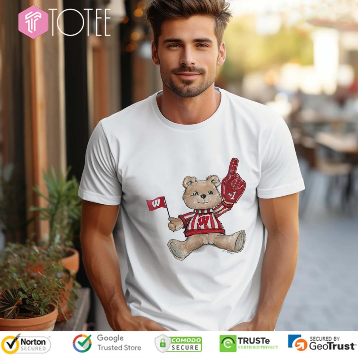 Tiny Turnip Teddy Bear X Wisconsin Badgers T-shirt