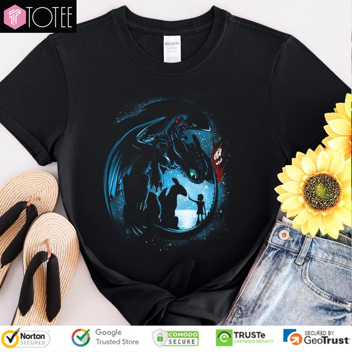 Toothless And Hiccup Yesterday And Tomorrow T-shirt