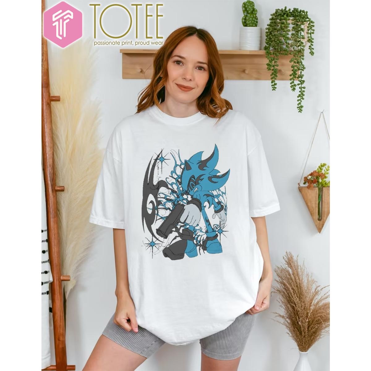 Dark Sonic Drip Guncore Graffiti Vaporwave T-shirt